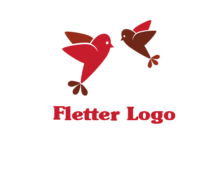 two birds flying logo