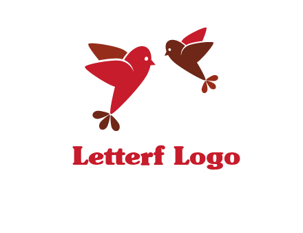 two birds flying logo