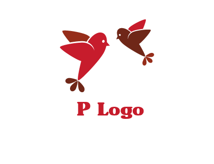 two birds flying logo