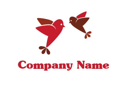 two birds flying logo