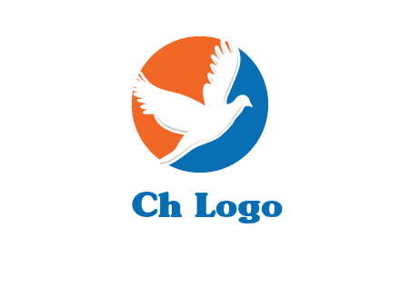 pigeon in circular logo