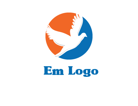 pigeon in circular logo