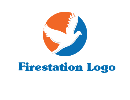 pigeon in circular logo