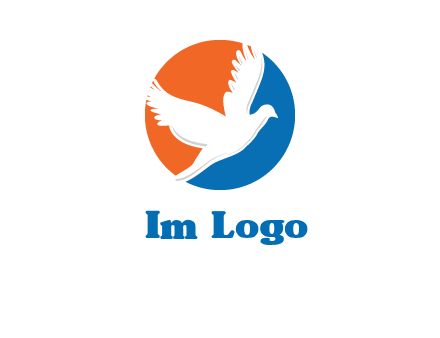 pigeon in circular logo