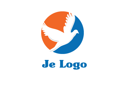 pigeon in circular logo