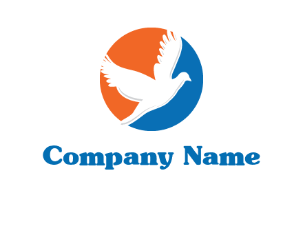 pigeon in circular logo