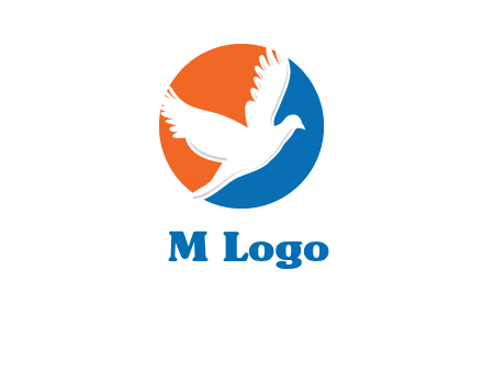 pigeon in circular logo