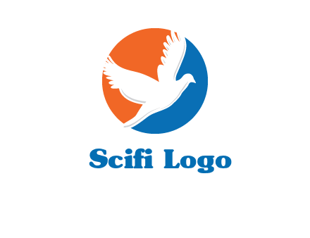 pigeon in circular logo