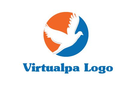 pigeon in circular logo