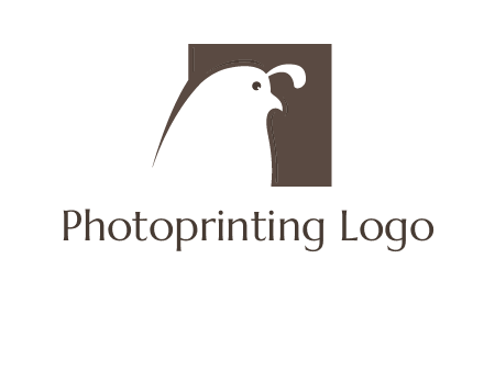 dove bird in negative space logo