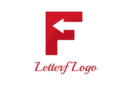 Alphabet F with left arrow