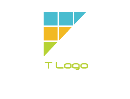 triangle shape in F letter logo