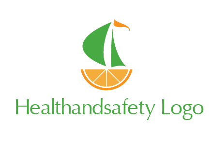 sailing ship with orange travel logo