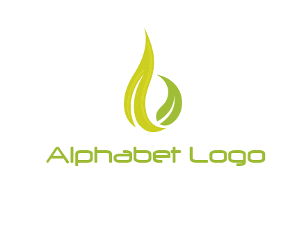 abstract leaves agricultural logo