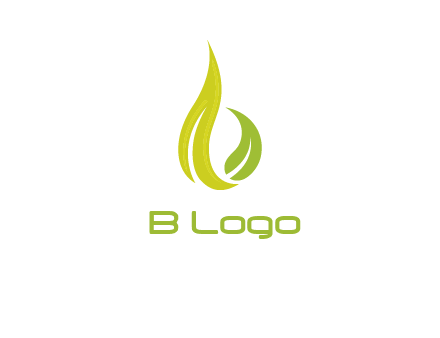 abstract leaves agricultural logo