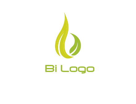 abstract leaves agricultural logo