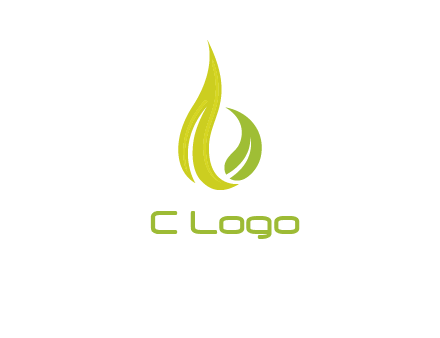 abstract leaves agricultural logo