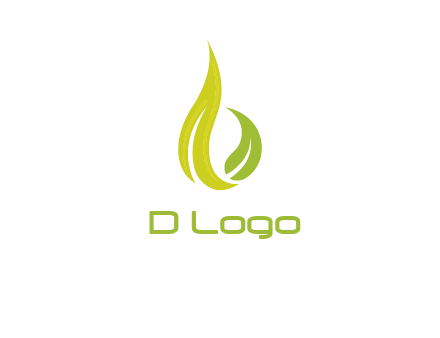 abstract leaves agricultural logo