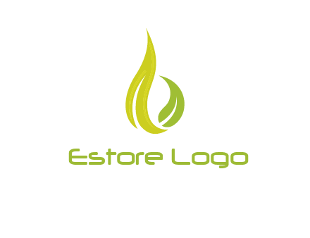 abstract leaves agricultural logo