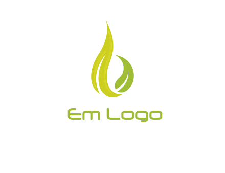 abstract leaves agricultural logo