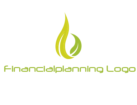 abstract leaves agricultural logo