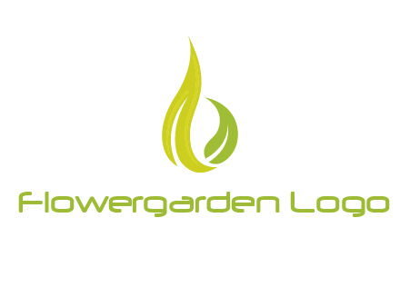 abstract leaves agricultural logo