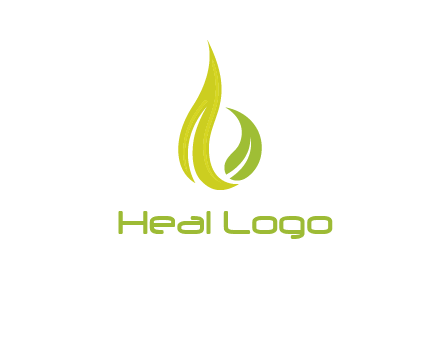 abstract leaves agricultural logo