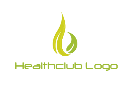 abstract leaves agricultural logo