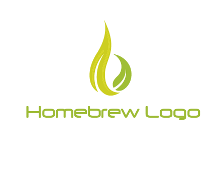 abstract leaves agricultural logo