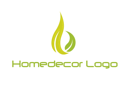 abstract leaves agricultural logo