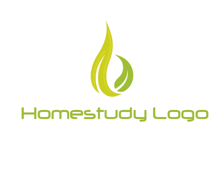 abstract leaves agricultural logo