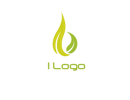 abstract leaves agricultural logo