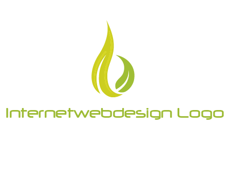 abstract leaves agricultural logo