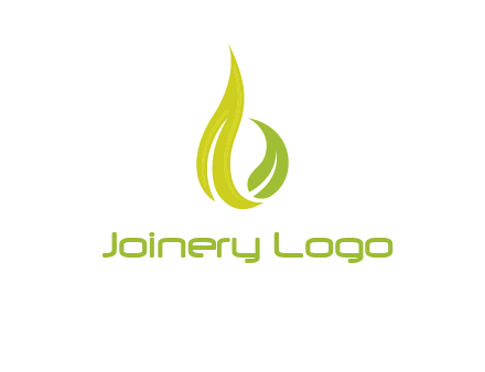 abstract leaves agricultural logo