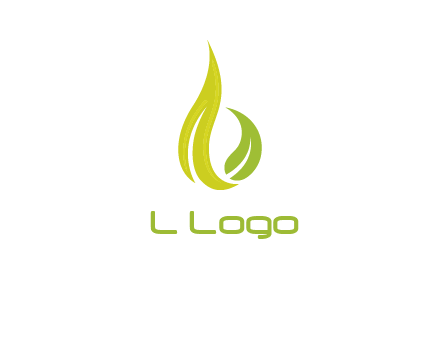 abstract leaves agricultural logo