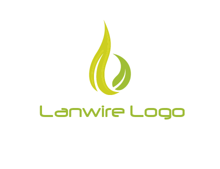 abstract leaves agricultural logo