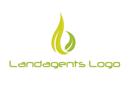 abstract leaves agricultural logo