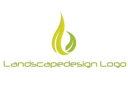 abstract leaves agricultural logo