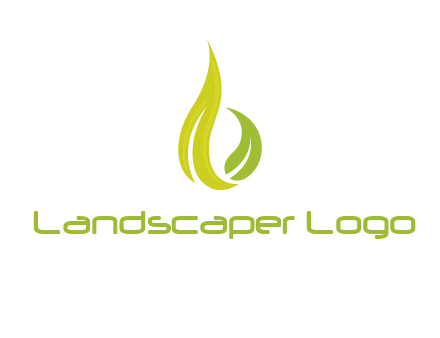 abstract leaves agricultural logo