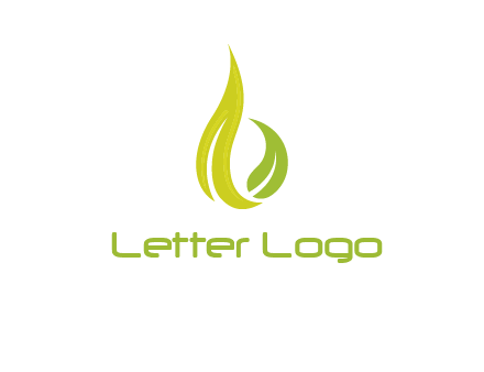 abstract leaves agricultural logo