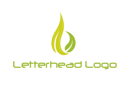 abstract leaves agricultural logo