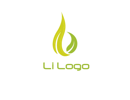 abstract leaves agricultural logo