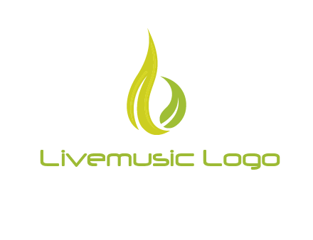 abstract leaves agricultural logo