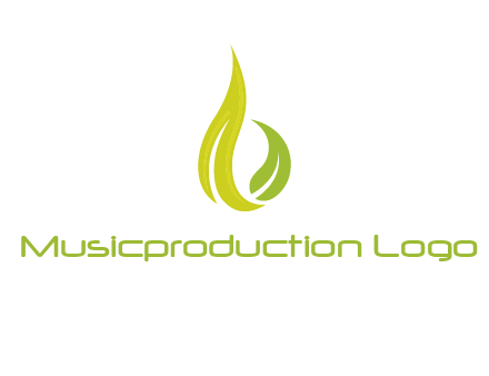 abstract leaves agricultural logo