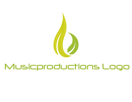 abstract leaves agricultural logo