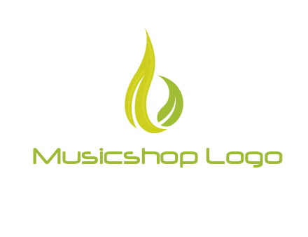 abstract leaves agricultural logo