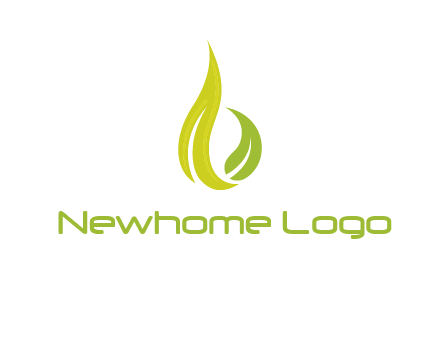 abstract leaves agricultural logo