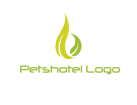 abstract leaves agricultural logo