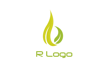 abstract leaves agricultural logo