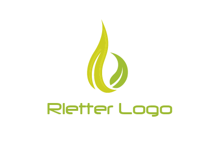 abstract leaves agricultural logo